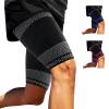 ABYON 2 Pack Thigh Support for Men and Women, Hamstring Support Thigh Compression Sleeves Breathable Elastic for Hamstring Quadricep Muscle Strains, Groin, Anti Slip Upper Leg Sleeves view 1