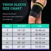 ABYON 2 Pack Thigh Support for Men and Women, Hamstring Support Thigh Compression Sleeves Breathable Elastic for Hamstring Quadricep Muscle Strains, Groin, Anti Slip Upper Leg Sleeves view 3