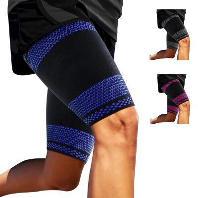 ABYON 2 Pack Thigh Support for Men and Women, Hamstring Support Thigh Compression Sleeves Breathable Elastic for Hamstring Quadricep Muscle Strains, Groin, Anti Slip Upper Leg Sleeves