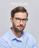 ANRRI Blue Light Blocking Glasses Square Eyeglasses Frame Filter Blue Ray Computer Game Glasses, Green, Men Women view 2