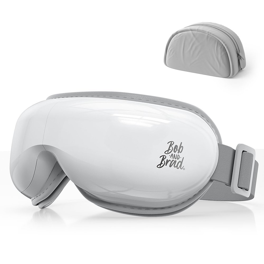 Bob and Brad Eye Massager with Heat Compression and Music, Rechargeable EyeOasis 3 Heated Eye Mask for Relieve Puffy & Dry Eyes, Electric Sleep Mask Improve Sleeping
