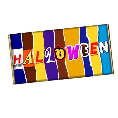 Halloween Chocolate Bar Wrapper Novelty Gift For The Night Of October 31st CH-331 (without chocolate)
