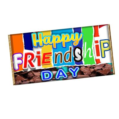Happy Friendship Day Chocolate Bar Wrapper Novelty Gift Present For Friends CH-329 (with chocolate)