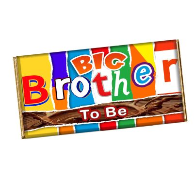Big Brother To Be Chocolate Bar Wrapper Novelty Gift Present For Son Grand Son CH-342 (with chocolate)