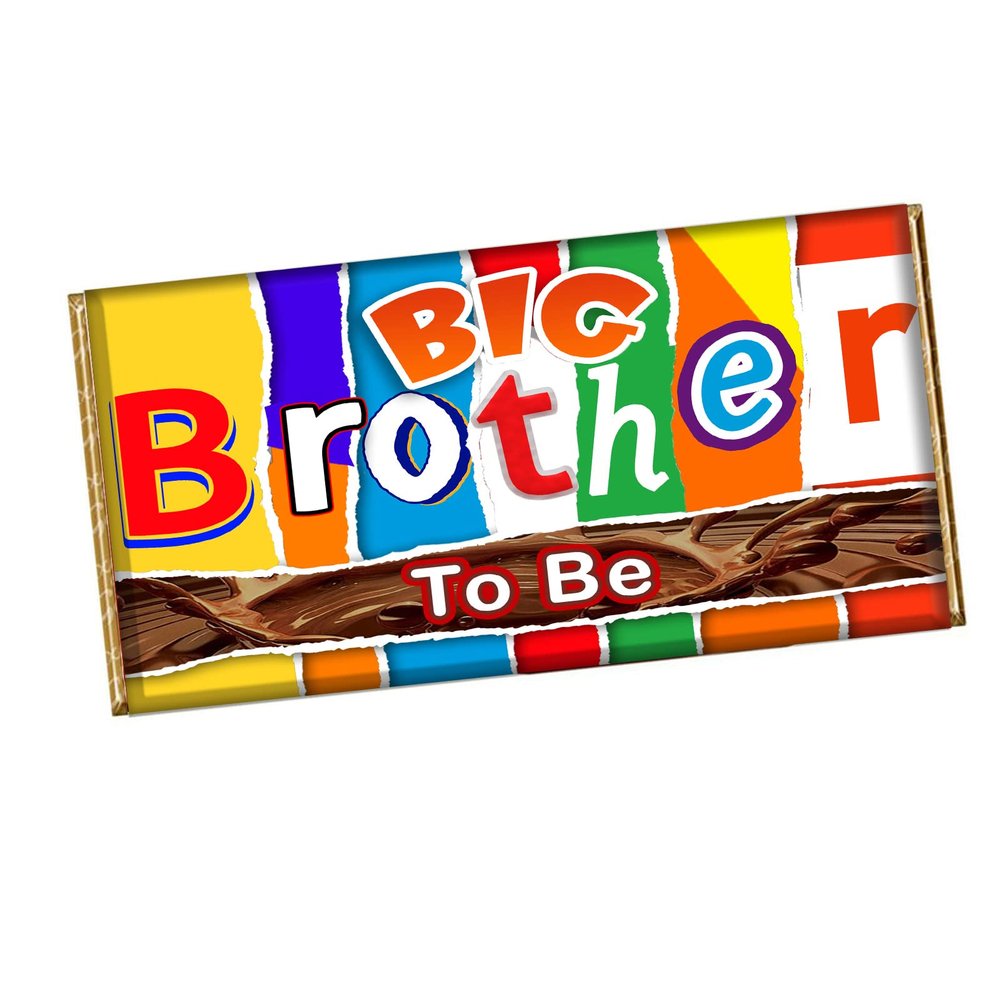 Big Brother To Be Chocolate Bar Wrapper Novelty Gift Present For Son Grand Son CH-342 (with chocolate)