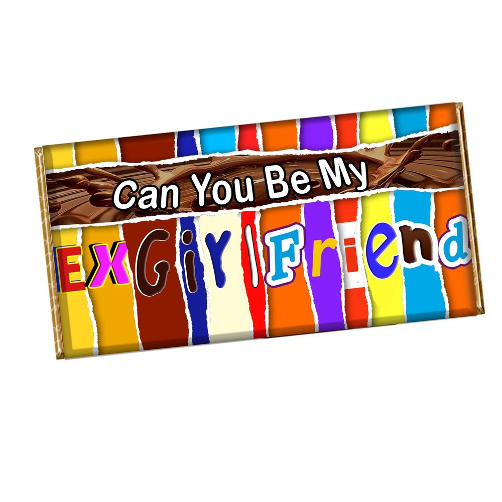 Can You Be My EX Girlfriend Chocolate Bar Wrapper Novelty Gift Present For Girls CH-344 (without chocolate)