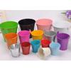 Egurs Mini Bucket 3pcs/Set Colourful Small Metal Bucket Mini Flower Pot Garden Container with Handle for Party Wedding Sweets Sweets Table Decoration Navy Blue view 2