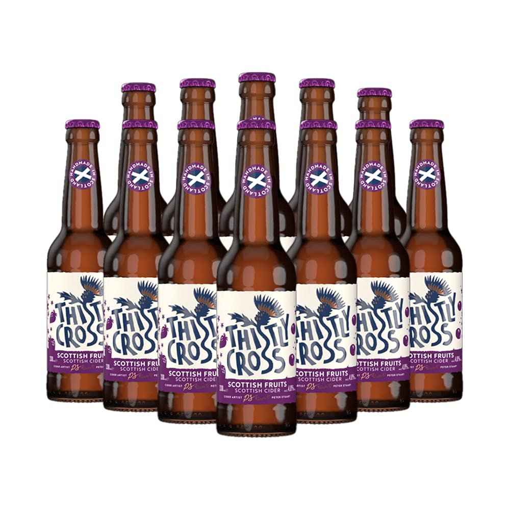 Thistly Cross Scottish Fruits Craft Cider 330ml Bottles (12 Pack) - 4.0% ABV