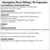 Astragalus Root 500mg Capsules | Pure | Hung Q | Vegan (90) view 2