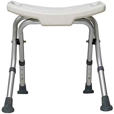 ZJYWMM Bathroom Chair for Bathroom Seats - Lightweight Aluminum - Portable - Easy Installation - Elderly Disabled Weight 150 Kg White