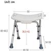 ZJYWMM Bathroom Chair for Bathroom Seats - Lightweight Aluminum - Portable - Easy Installation - Elderly Disabled Weight 150 Kg White view 2