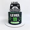 Level 11 Unlocked Video Game Cake Topper for 11th Birthday Party Decoration Video Game Controller Theme Cake Topper view 3