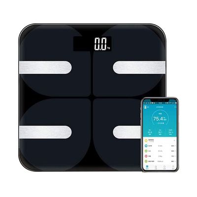 XIXIDIAN Bluetooth Body Fat Scale, High Precision Digital Weight and Body Composition Monitor, Black Stainless Steel Bathroom Scale