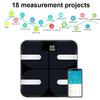 XIXIDIAN Bluetooth Body Fat Scale, High Precision Digital Weight and Body Composition Monitor, Black Stainless Steel Bathroom Scale view 3