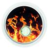 2X Flames - Sticker Skin for Freestyle Libre 3 Sensor view 1