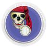Sticker for FreeStyle Libre 3 Sensor 2x Skull with Hat myDili Blue view 1