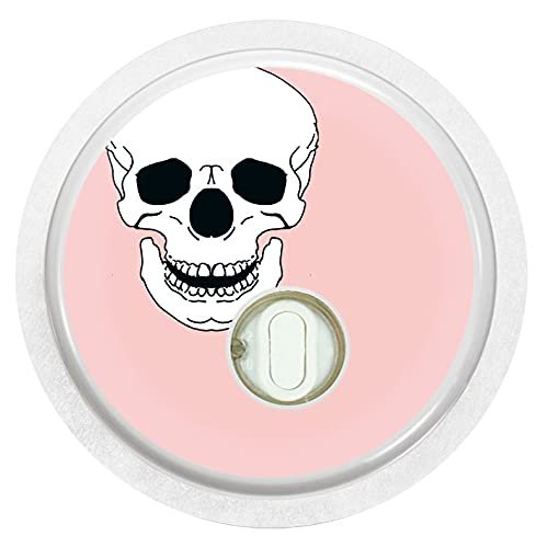 Sticker for FreeStyle Libre 3 Sensor 2x Skull myDili Diabetes Pink