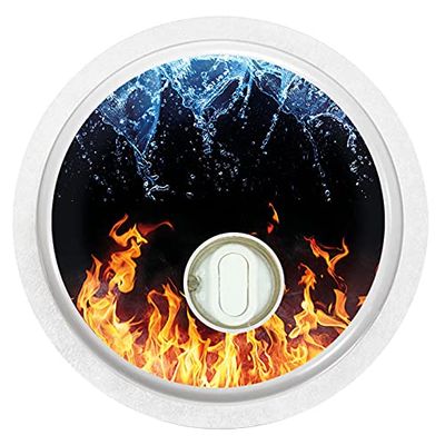 2X Water and Flames - Sticker Skin for Freestyle Libre 3 Sensor