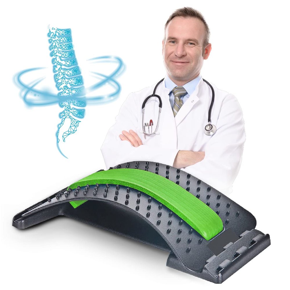 Lumbak Pro - Stretching Device, 3 Levels, 3 Modes, Acupuncture, Corrects Back Posture, Relieves Muscle Stiffness, Flexible, Reduces Stress (Green)
