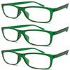 ZIZO EYEWEAR 3 Pairs Reading Glasses Value Pack Classic Stylish Comfort Design Spectacles R140 (3 Pairs Matte Green, +4.00 Magnification) view 1