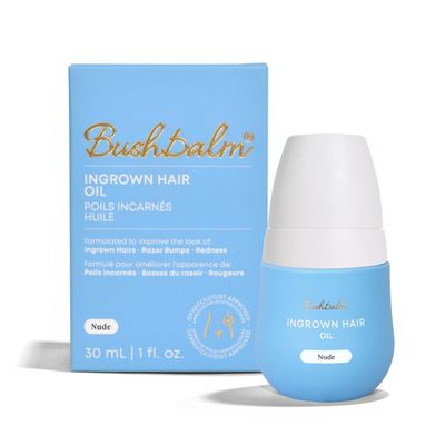 Bushbalm Nude Ingrown Hair Oil - Helps with Underarm Bumps, Soothes Post Shave Redness, 30 ml