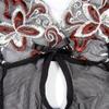 Women's Lingerie & Underwear Sexy Lingerie Women Embroidered Deep V Neck Pajamas-Black_S view 4