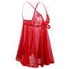 Women's Baby Dolls Women Sexy Lingerie Lace Bling Rhinestone Underwear Corset-Red_S view 3