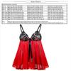 Women's Baby Dolls Women Sexy Lingerie Lace Bling Rhinestone Underwear Corset-Red_S view 4