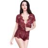 Women's Garters & Suspenders Sexy Lace Lingerie Plus Size-Wine_Red_S view 1