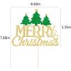 Qertesl Merry Christmas Cake Topper, Christmas tree theme Decorating Christmas Cakes, Christmas Party Decorations Supplies. view 3