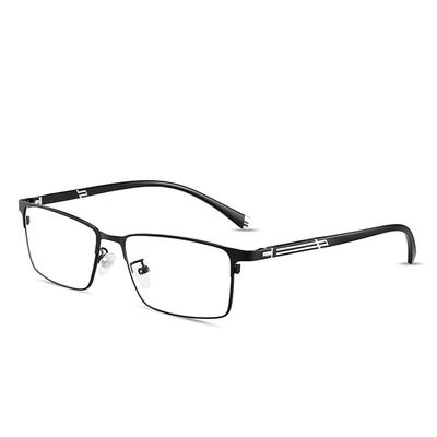CAOXN Men's Anti-Blue Light Fatigue Pure Titanium Reading Glasses Professional Ultra-Light Frame Aspheric Resin Lens Reader,Black,+1.00