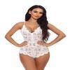 Women's Baby Dolls, Chemises & Negligees Women Lingerie One Piece Bodysuit-White_S view 1