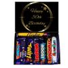 Happy 50th Birthday Chocolate Gift Chocolates Sweet Box Great Treat Box - 8 Full Size Bars Chocolates view 1