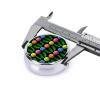 Pill Case Pickleballs and Green Pickles Pill Box for Purse Cute Small Travel Round Shape Pill Organizer view 4