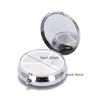 1PCS Portable Round Metal Pill Box Case Mini Medicine Tablet Organizer Container Holder for Pocket Purse Handbag Travel Gift - Compact 3 CompartmentsPink Blue Fish Scale Pattern view 2