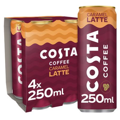 Costa Coffee Caramel Latte 4 x 250 ml