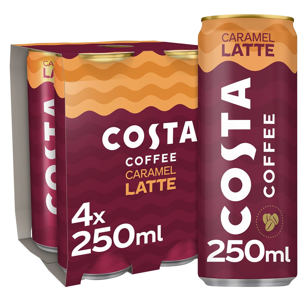 Costa Coffee Caramel Latte 4 x 250 ml