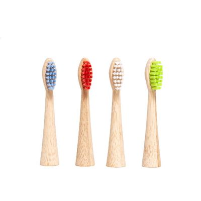 A Good Company Toothbrush Head 4-Pack from Bamboo, Multicolored, Regular