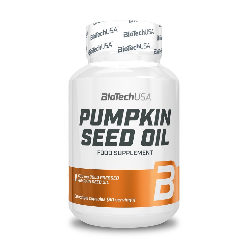 BioTechUSA Pumpkin Seed Oil | Cold-Pressed | 600mg per Softgel | GMO-Free, 60 Capsules