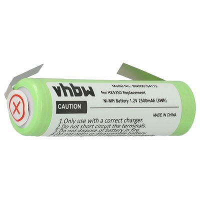 vhbw Replacement Battery compatible with Braun 4745, 5000, 5005, 5010, 5015, 5266, 5268, 5311, 5312 Electric Toothbrush (2500mAh, 1.2V, NiMH)