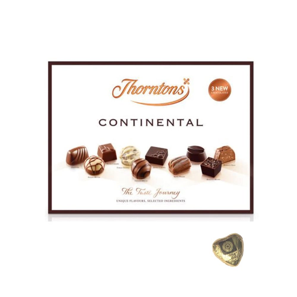Thorntons Continental Assorted Collection Includes an Obika milk chocolate - great gift for Fathers Day, Birthdays or Celebrations (264g)
