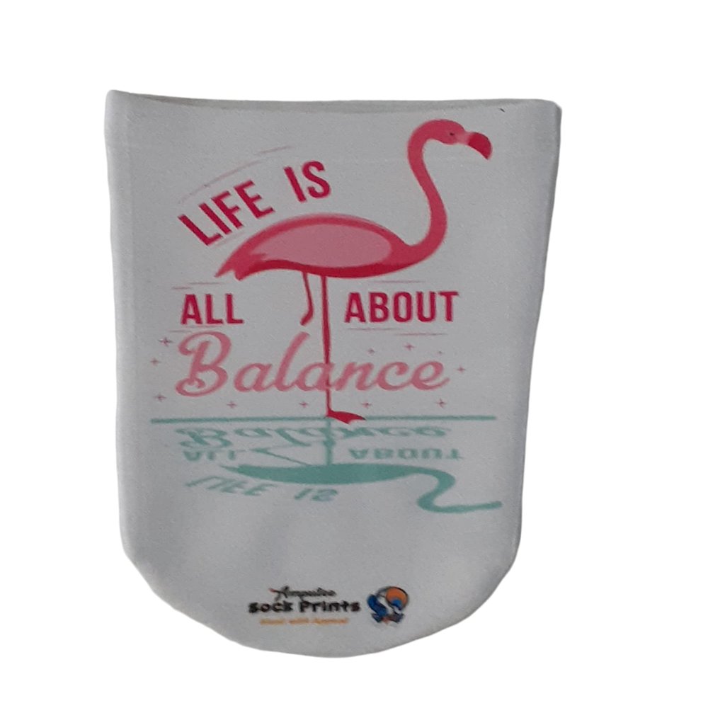 Heal with Appeal Amputee Sock Flamingo Lifes About Balance,Residual Wound Sock, 3PLY