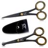 CT 4.5" Small Hair Scissors Set - Moustache & Beard Trimming for Men, Precise Facial Ear Nose Pubic Haircutting Round Tip Scissors for Baby Kids view 1
