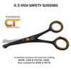 CT 4.5" Small Hair Scissors Set - Moustache & Beard Trimming for Men, Precise Facial Ear Nose Pubic Haircutting Round Tip Scissors for Baby Kids view 3