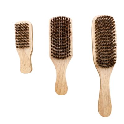 3pcs Beard Brush Wood Beard Comb Dense Bristle Brush Beard Oil Brush Wood Mustache Brush Men Hair Comb Package Beard Scrubber Kit Man Cleansing Pig Bristle