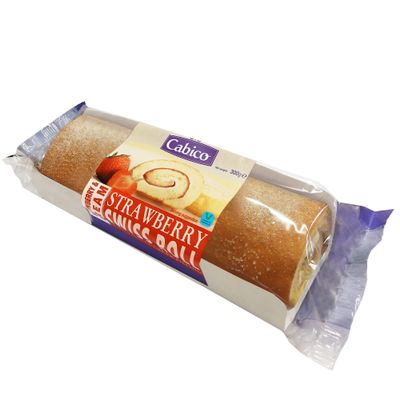 Cabico Premium Strawberry Swiss Rolls - 6x300g