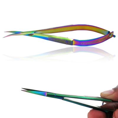CT Eyebrow Scissors for Precision Trimming Eyebrow, Eyelash, Lashes, Ear, Nose, Mustache and Beard for Men & Women
