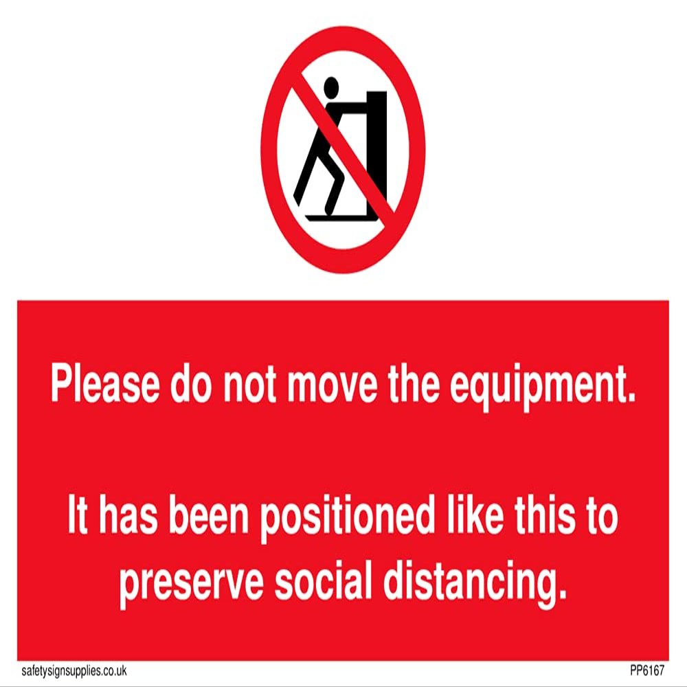 Pack of five - Please do not move the equipment For use in Gyms and other facilities where preserving social d.