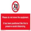 Pack of five - Please do not move the equipment For use in Gyms and other facilities where preserving social d. view 1