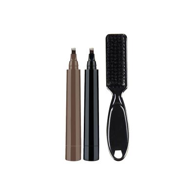Men's Beard Pencil Filler Waterproof Barber Beard Filling Pen with Brush, Long Lasting & Sweatproof Kit for Natural Beard Look, Shaping & Enhancing